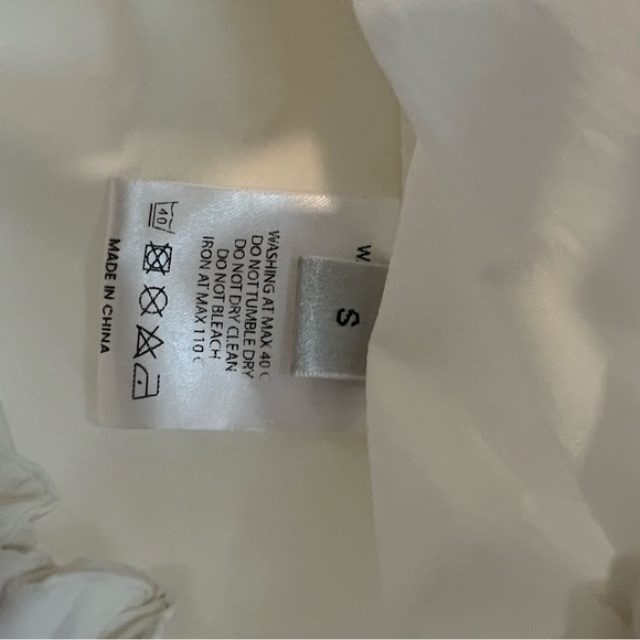 NEW** LATTELIER WHITE CROPPED DRAWSTRING TOP - Picture 9 of 9